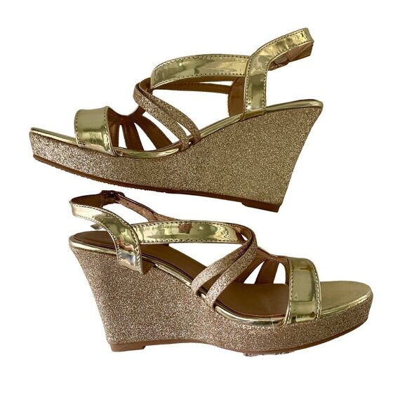 Forever Wedge Platform Sandals Open Toe Ankle Strap Women's Size 8 - Picture 7 of 15